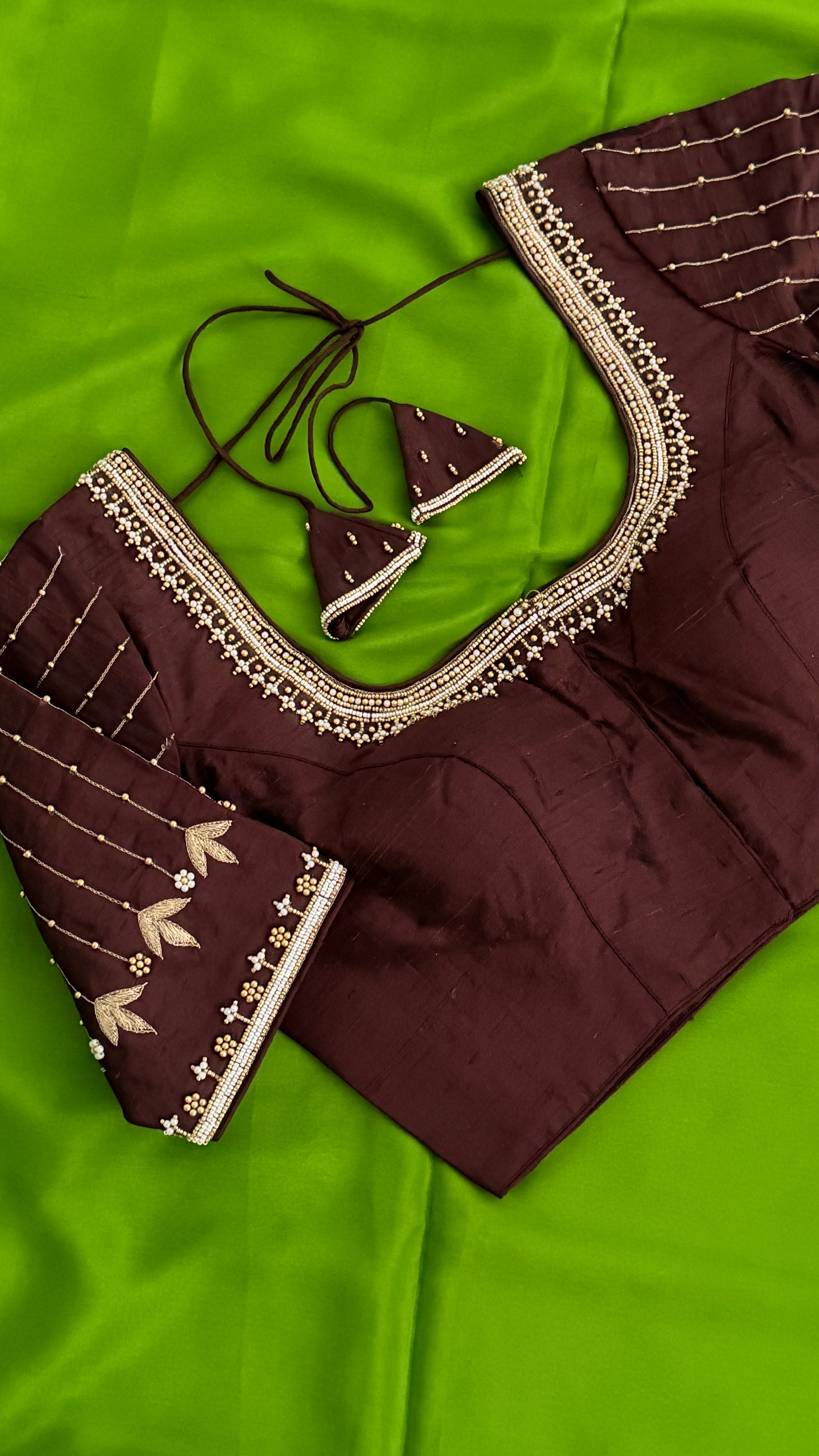 Brown Vine Drop Blouse