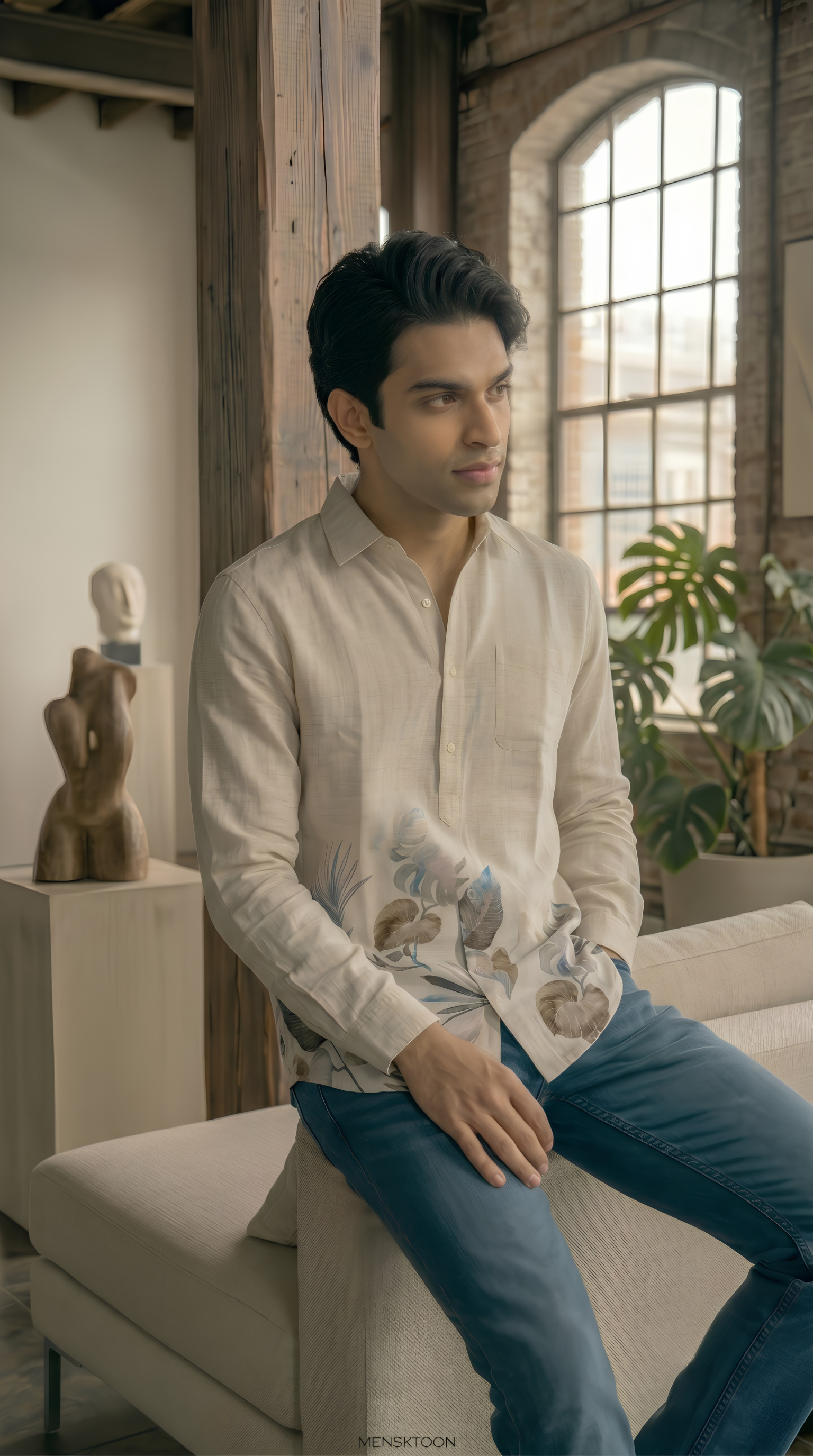 Beige Linen Shirt