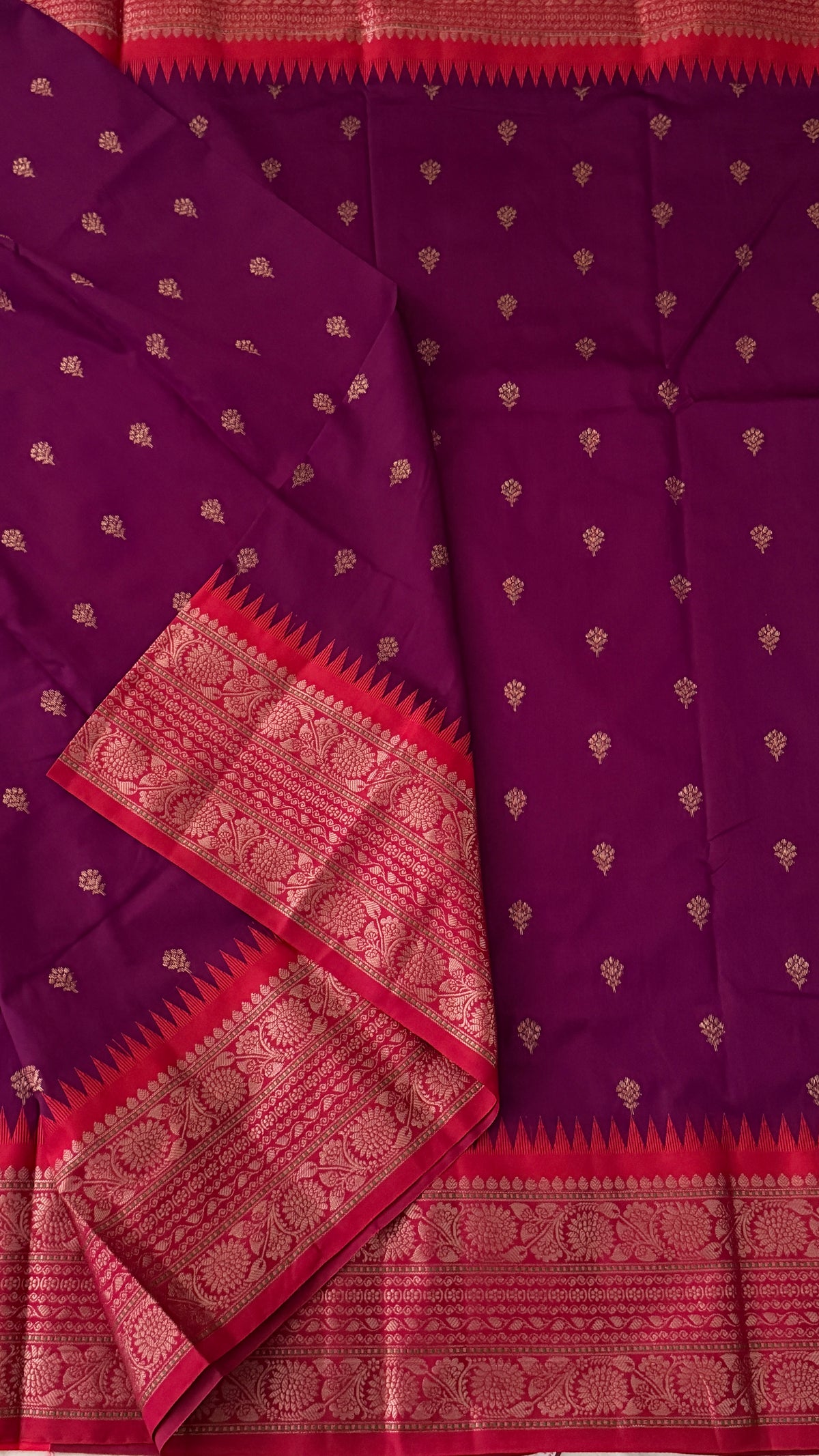 Magenta Semi Silk Saree