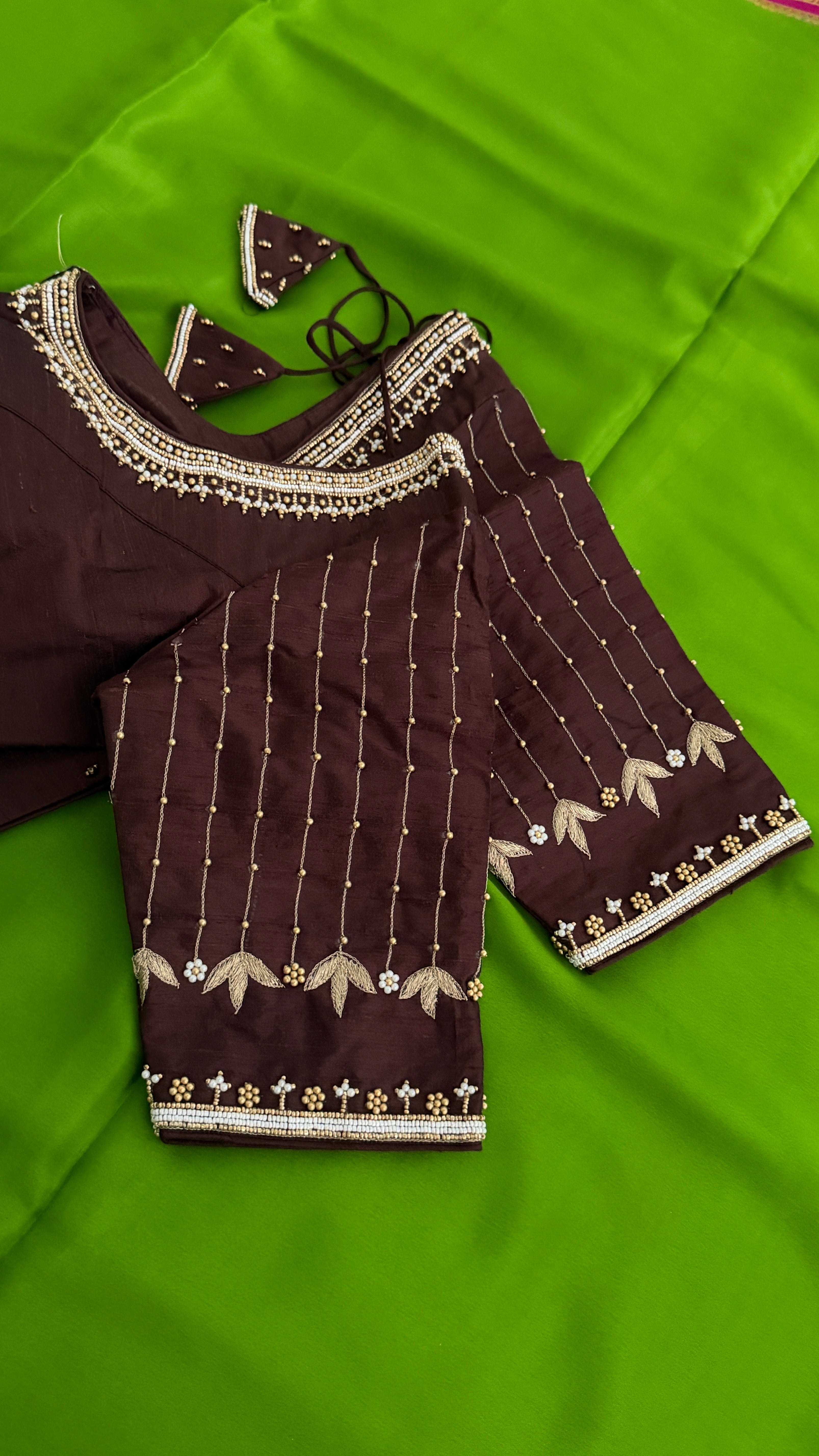 Brown Vine Drop Blouse