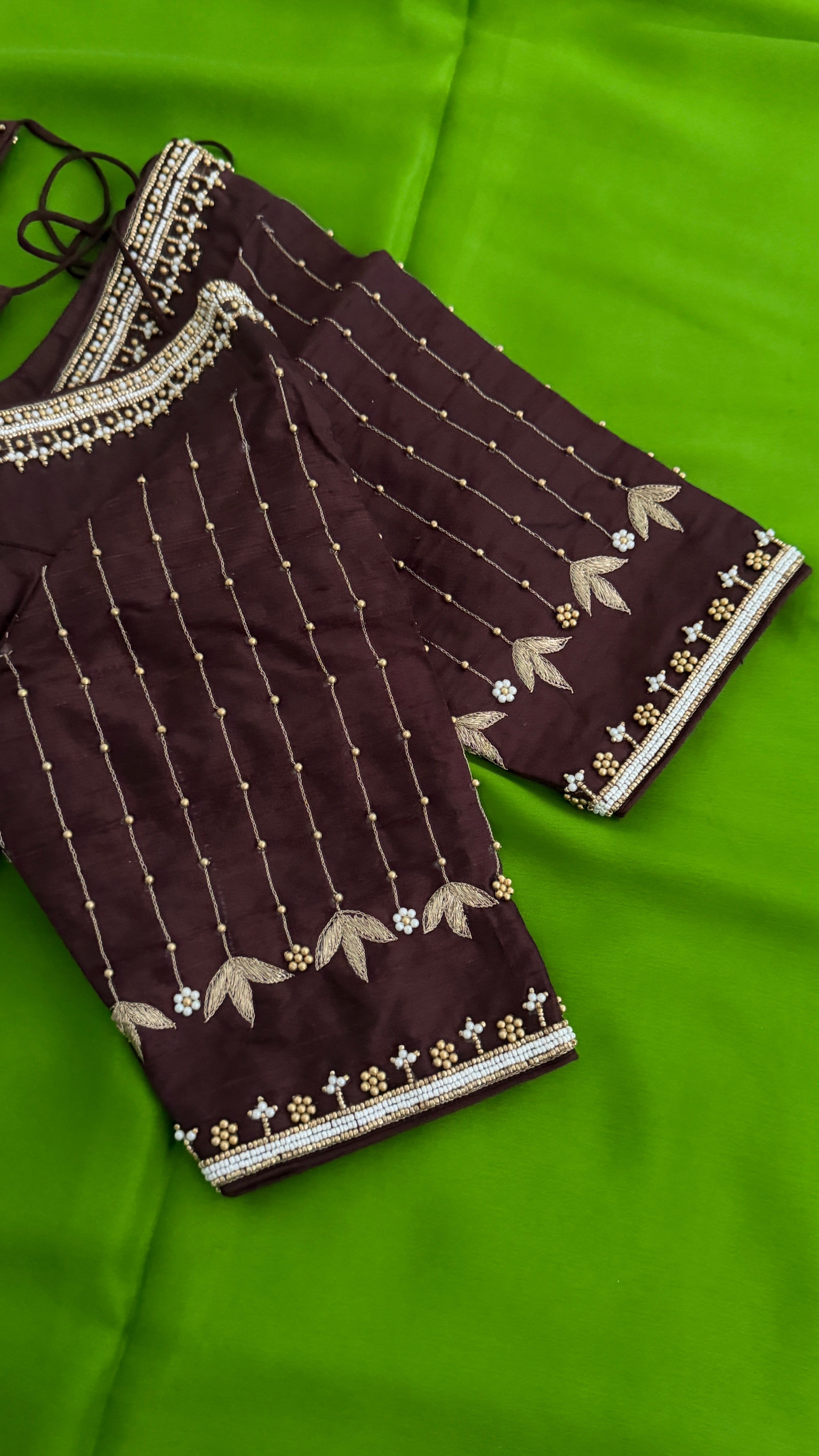 Brown Vine Drop Blouse