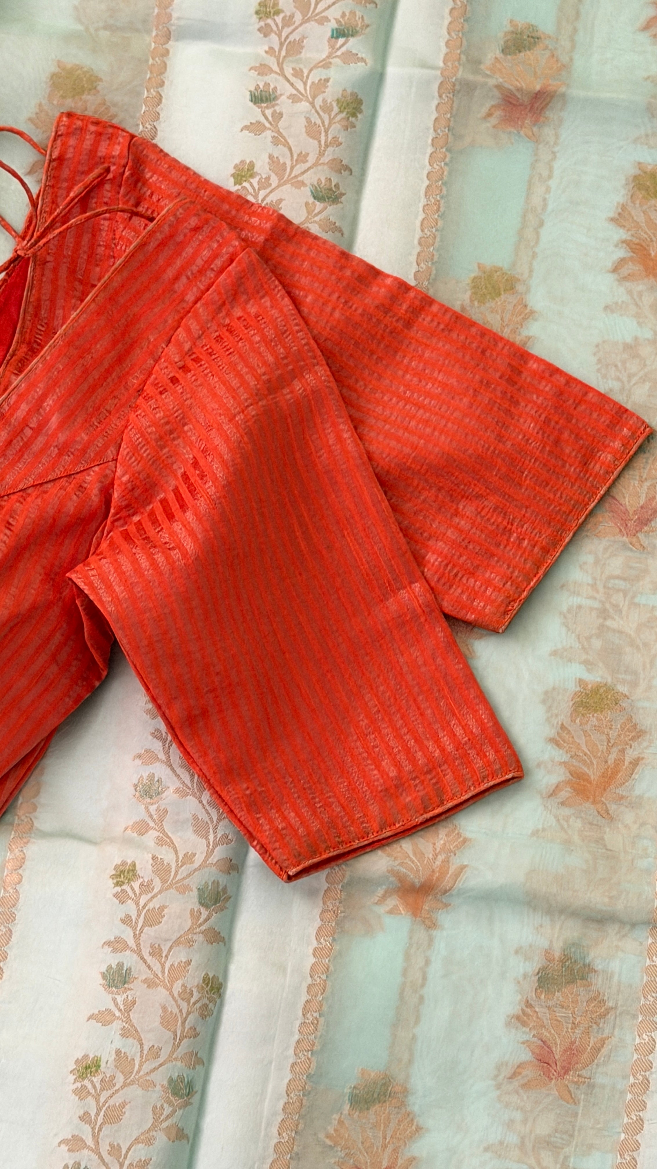 Orange & Gold Stripe Blouse