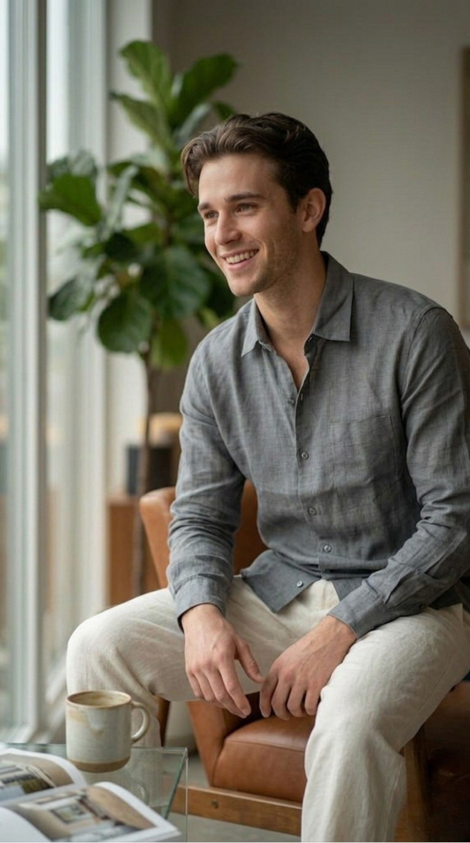 Grey Linen Shirt
