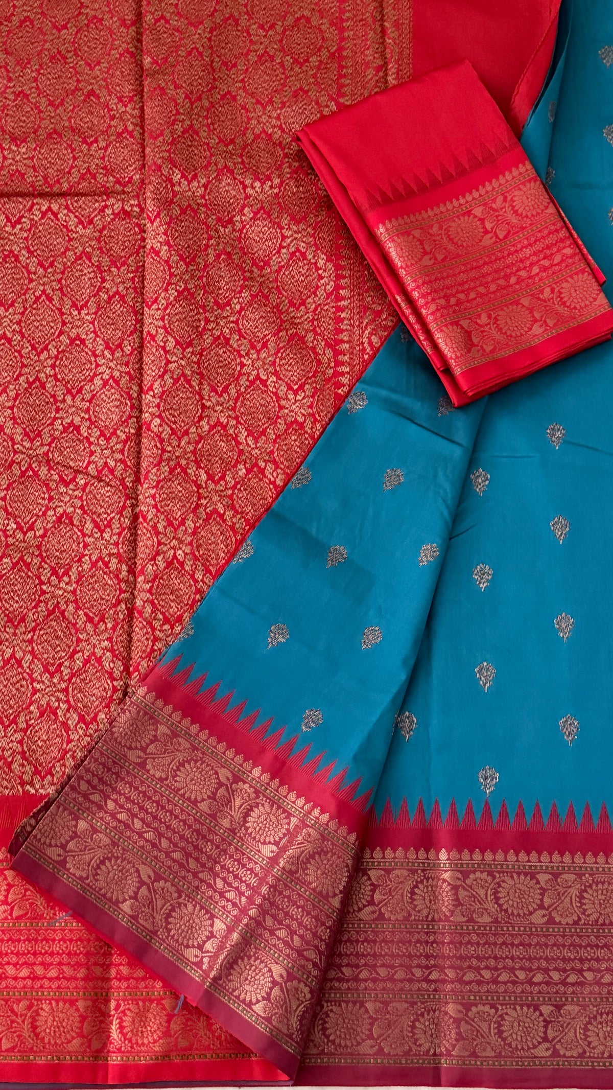 Blue Semi Silk Saree