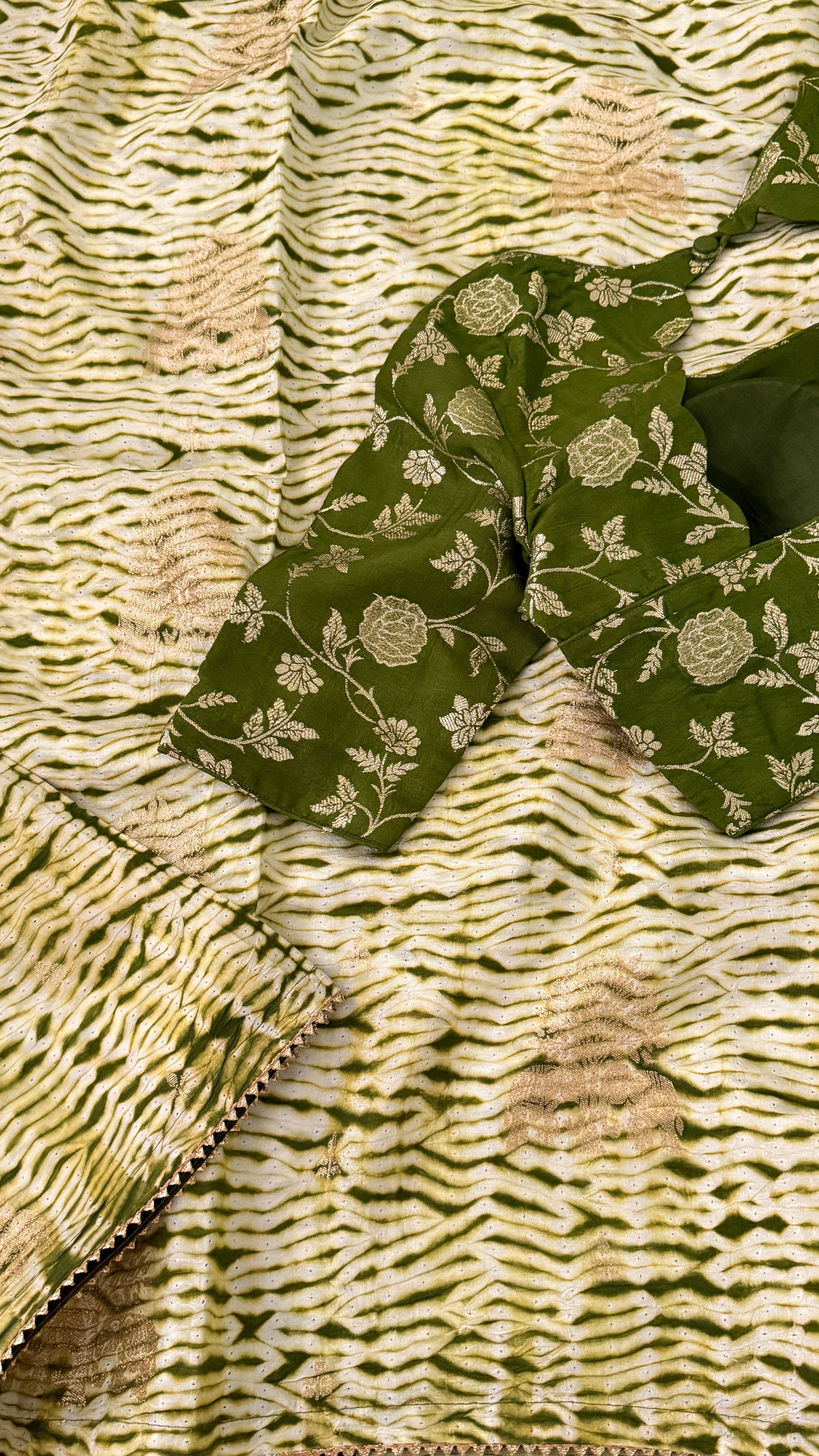 Green Dola Silk Saree