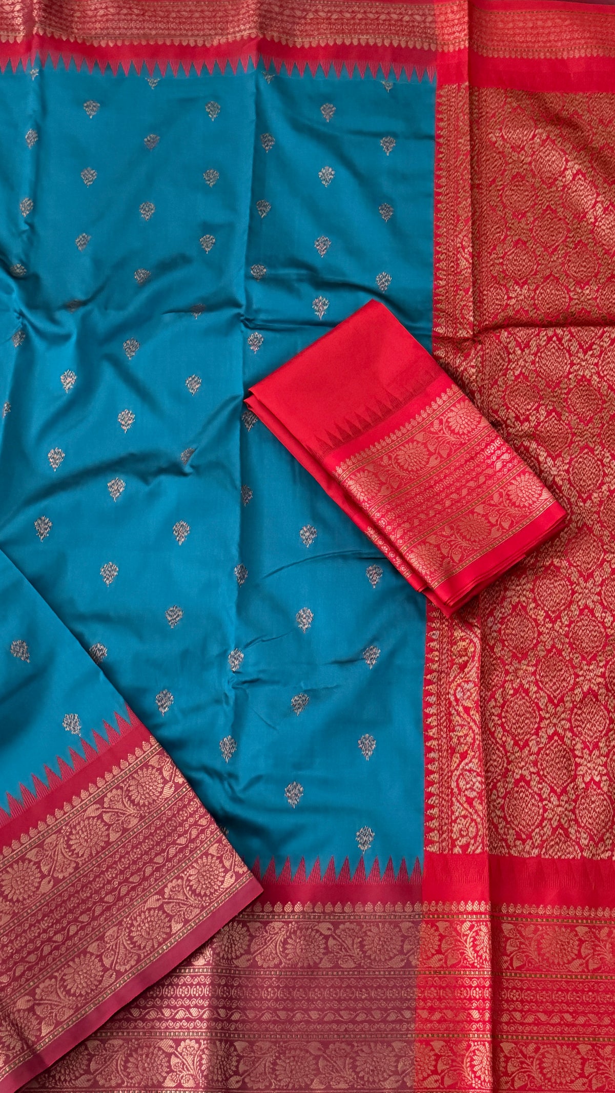 Blue Semi Silk Saree