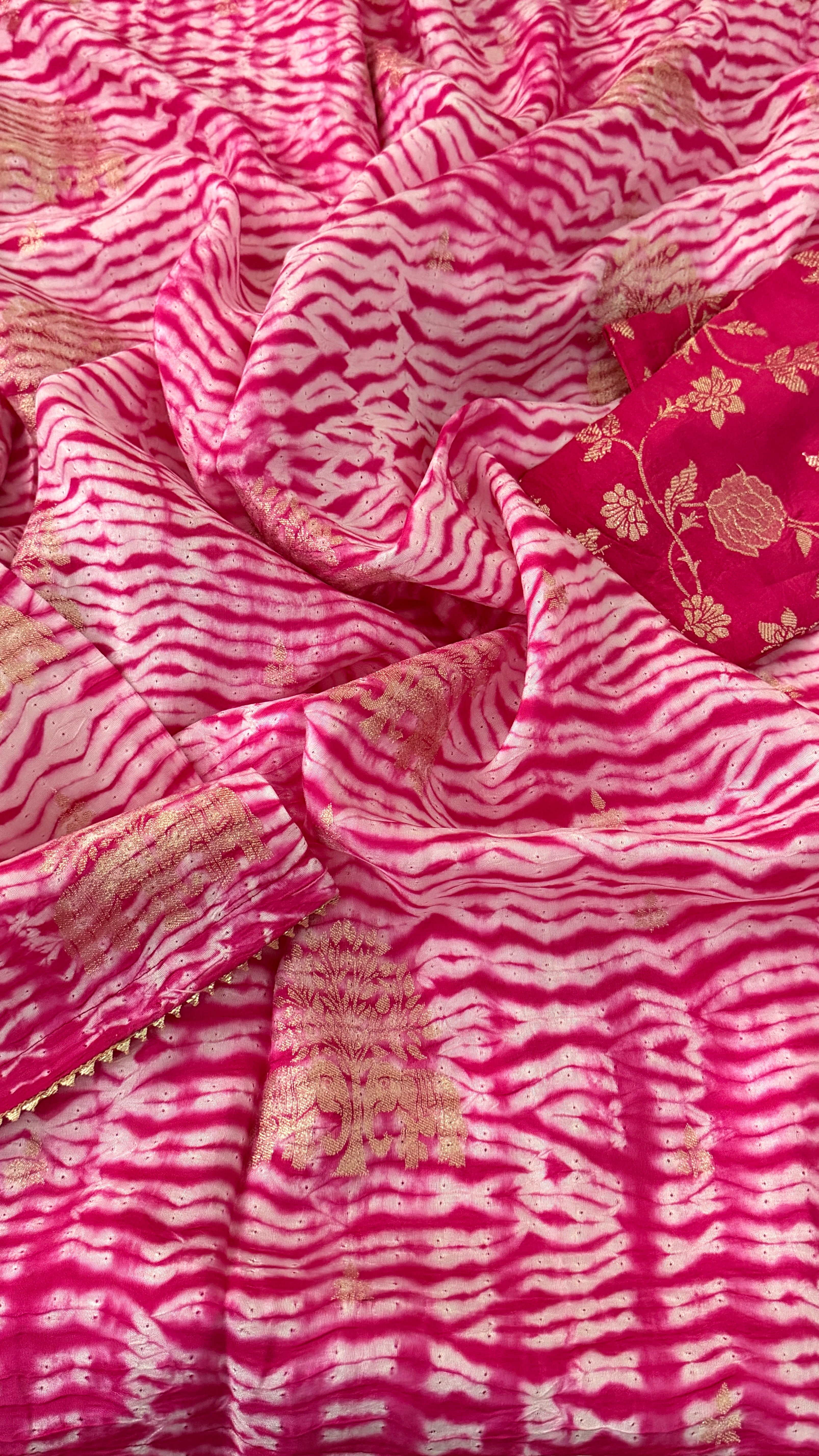 Pink Dola Silk Saree