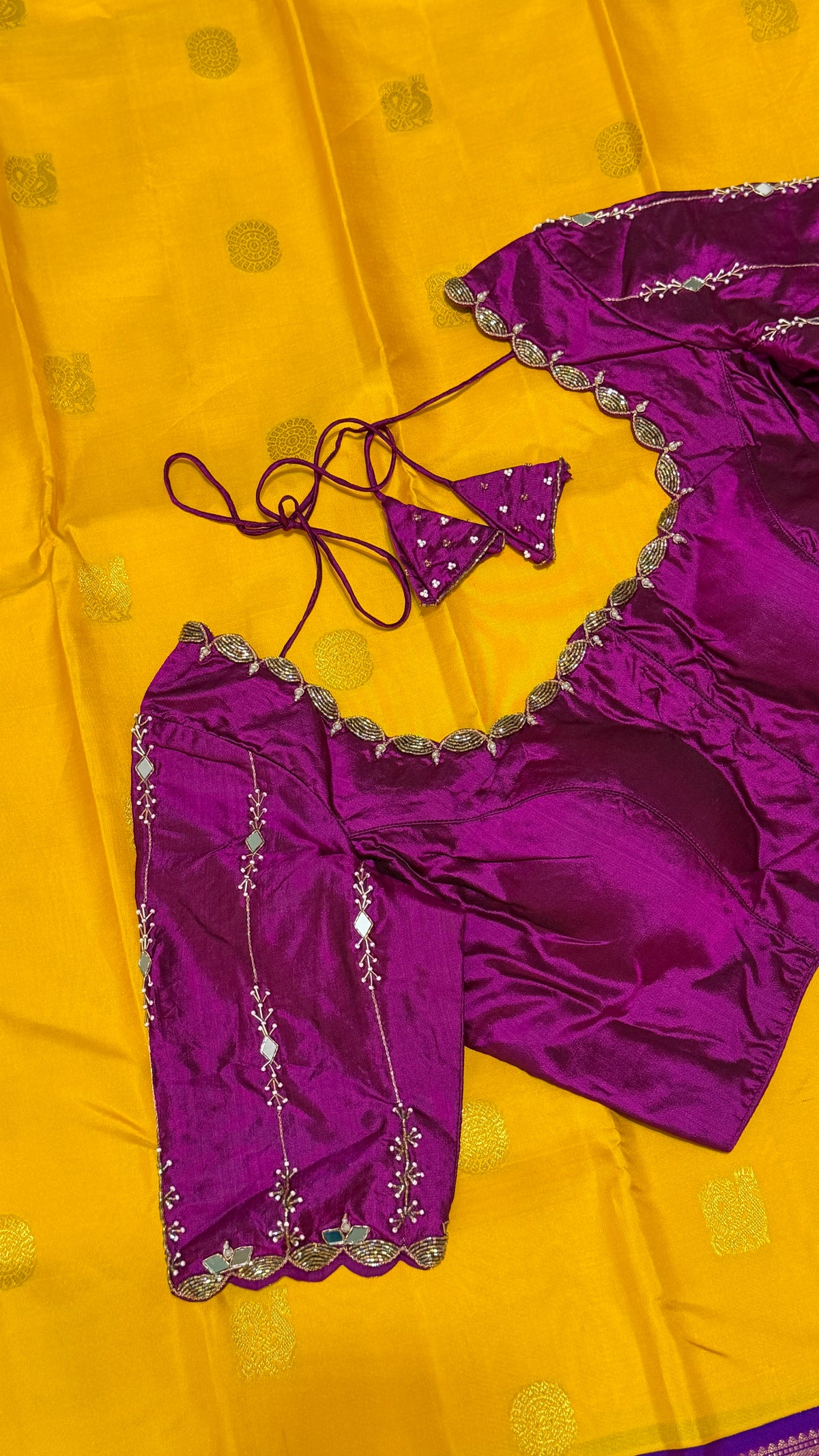 Magenta Pure Silk Blouse