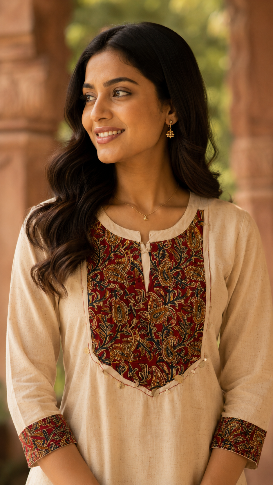 Beige Cotton Co-Ord Set