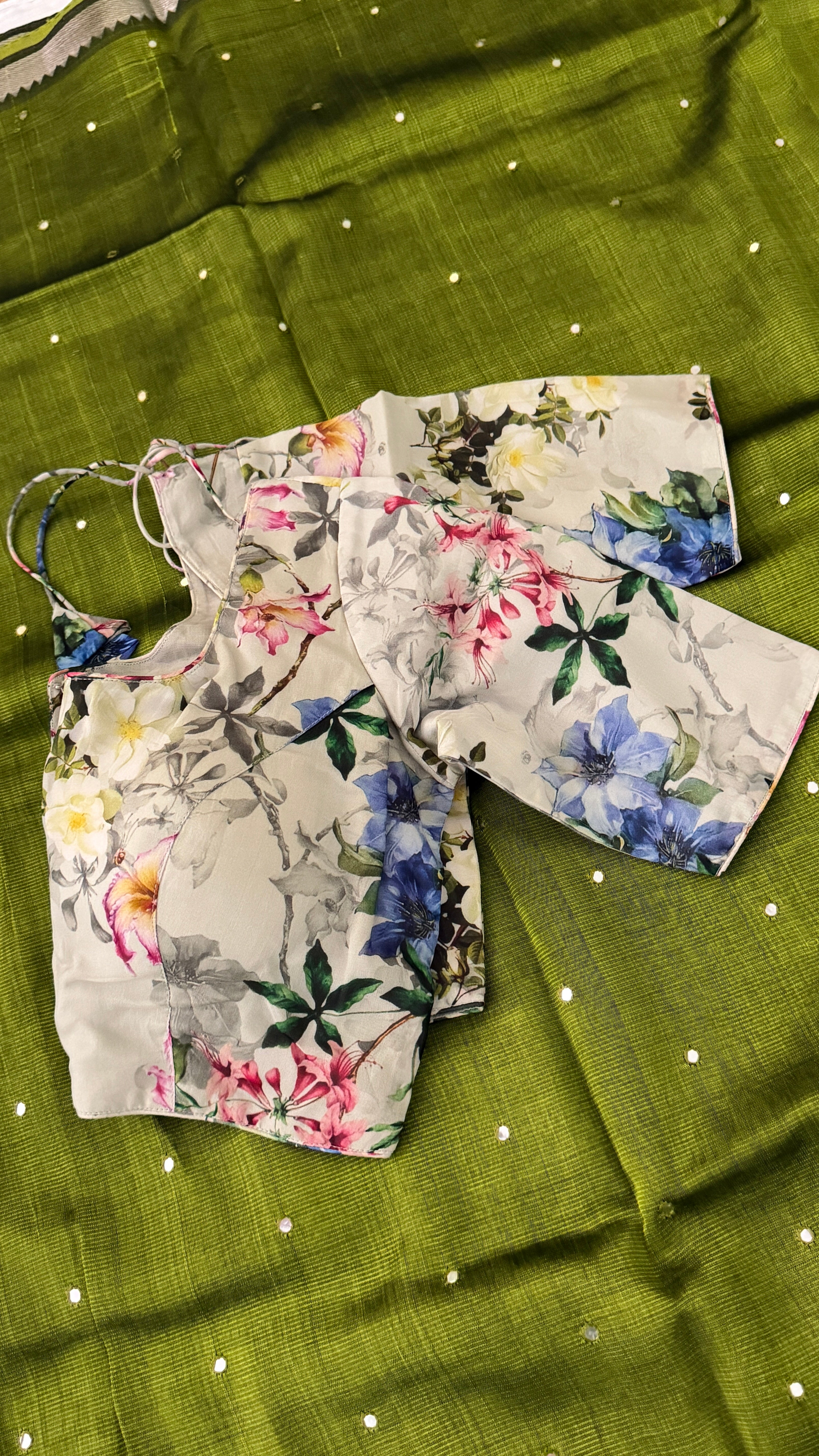 White Floral Printed Blouse