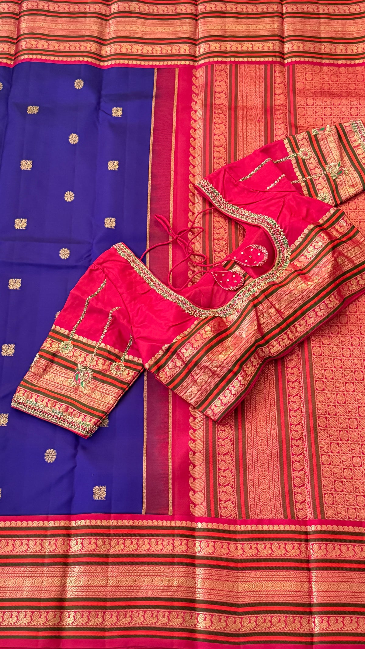 Royal Blue Kanchi Silk Saree