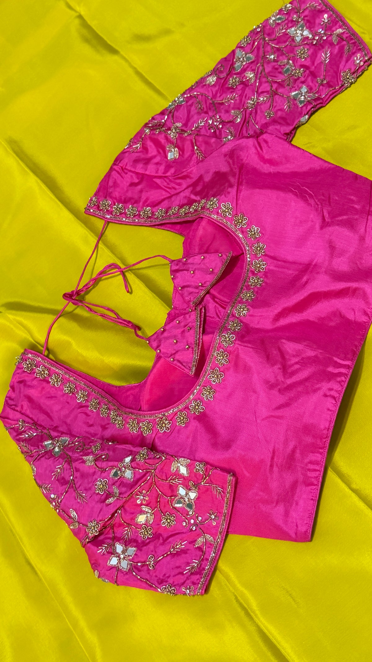 Hot Pink Pure Silk Blouse