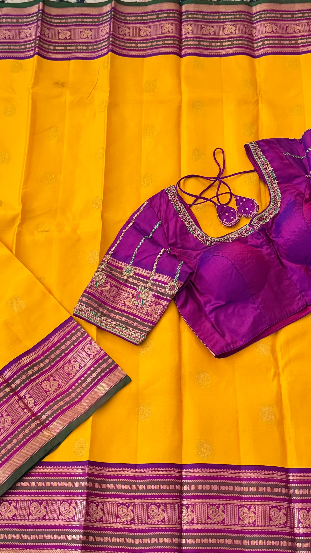 Yellow Kanchi Silk Saree