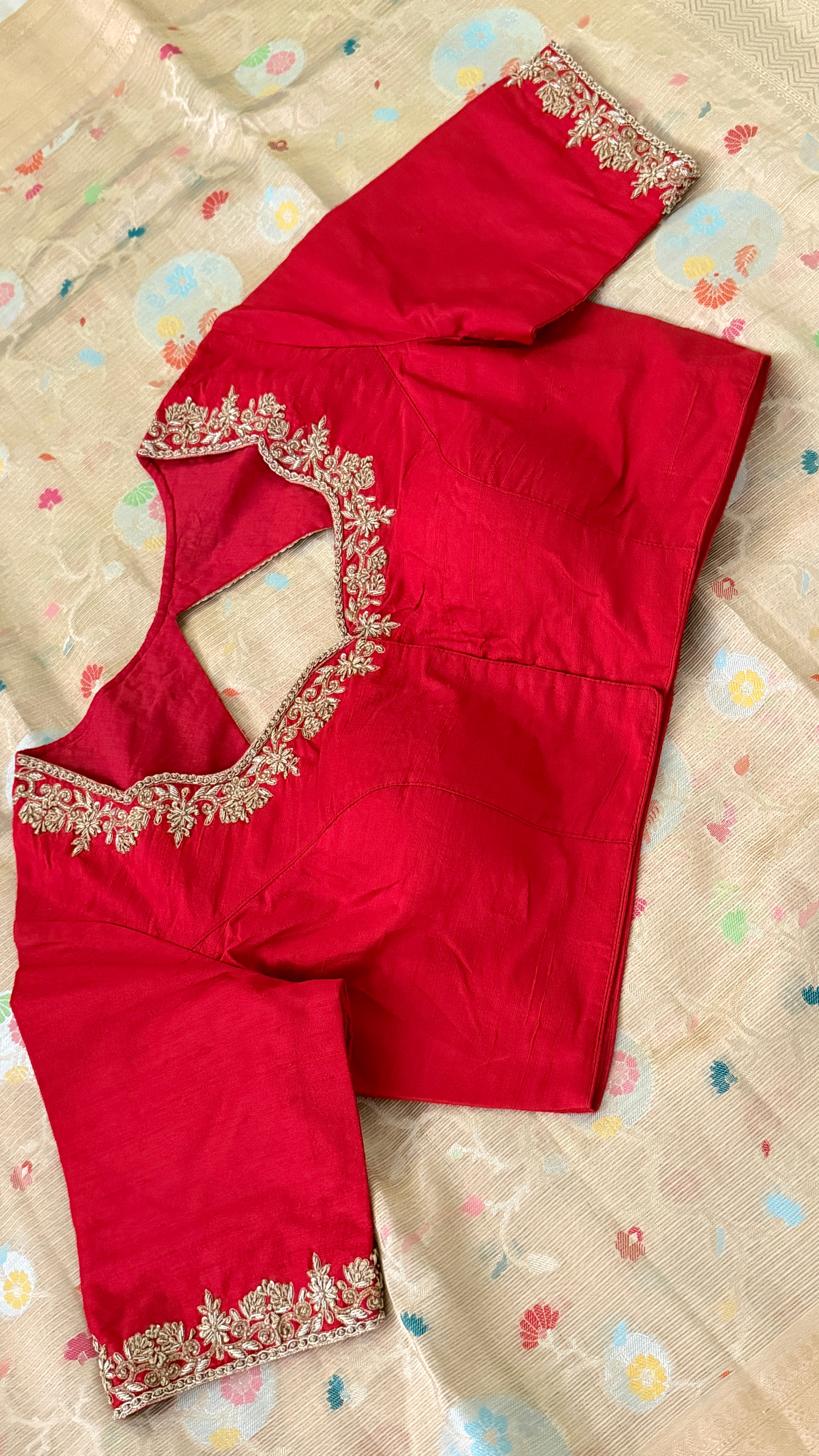 Red Zardosi Blouse