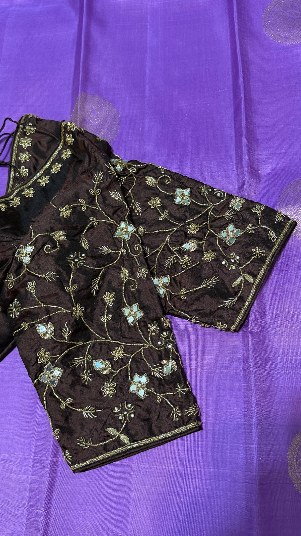 Brown Pure Silk Blouse