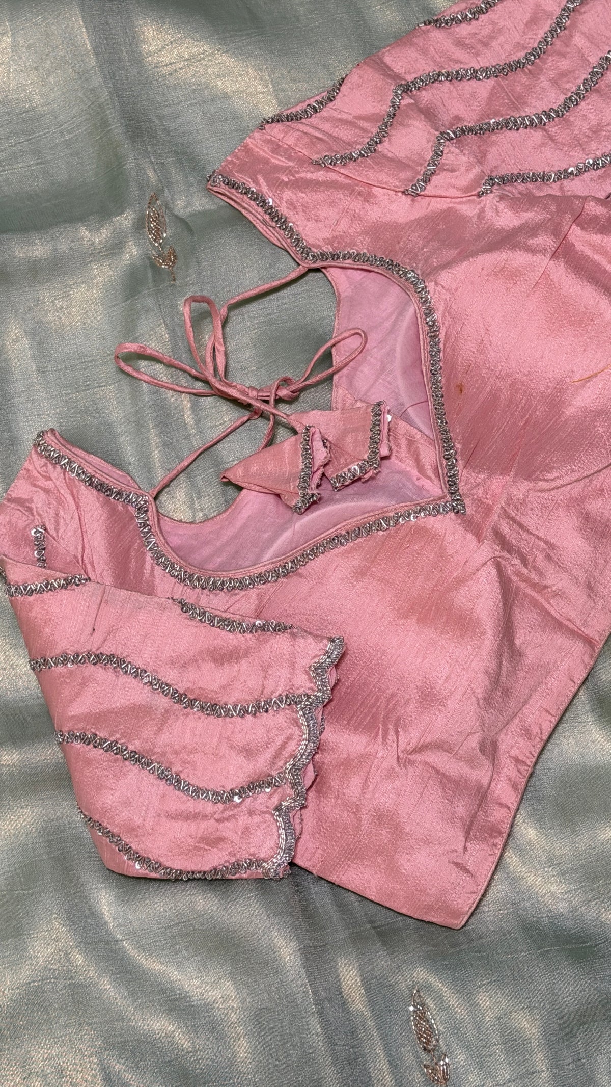 Baby Pink Pure Silk Blouse