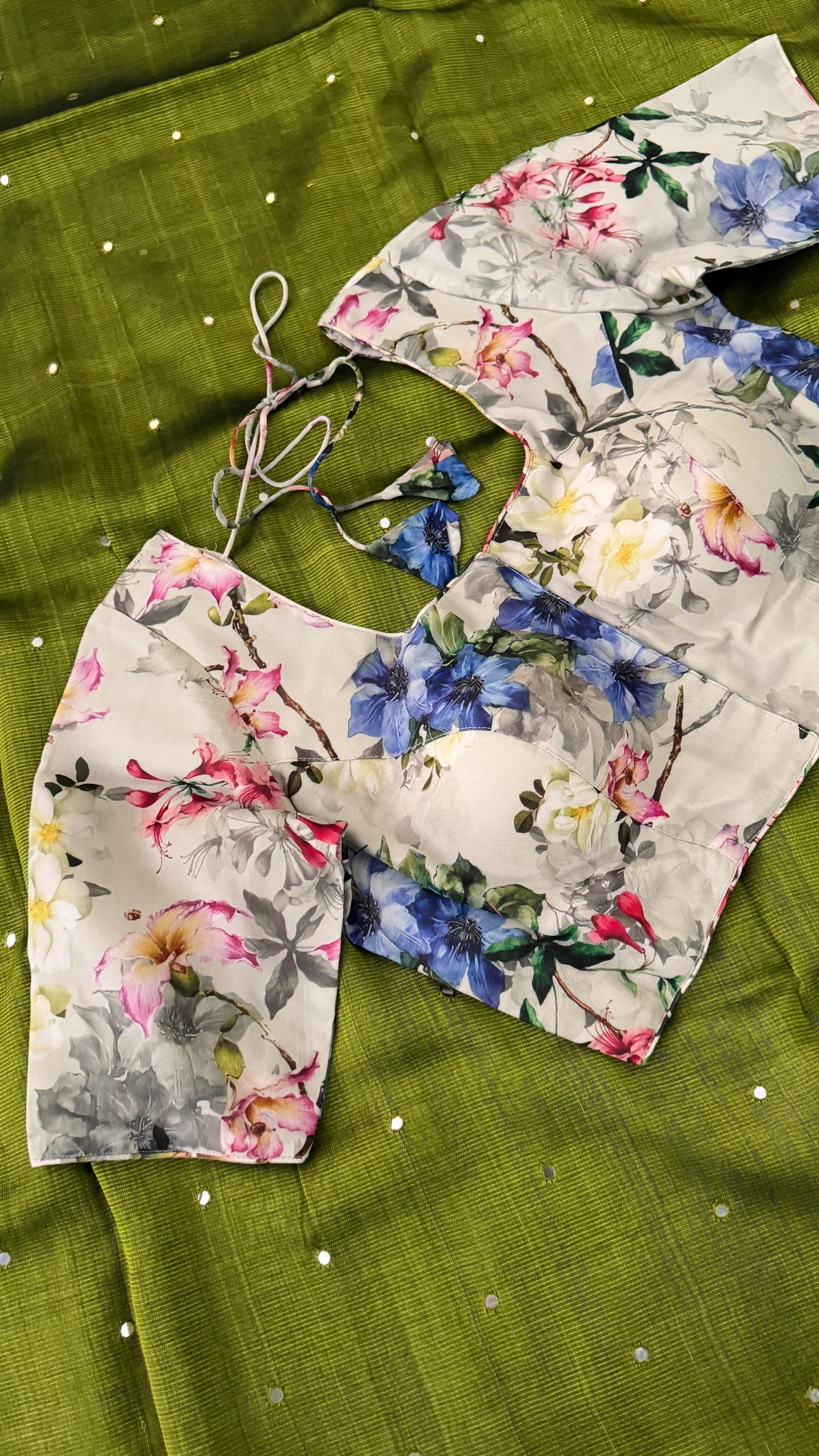White Floral Printed Blouse