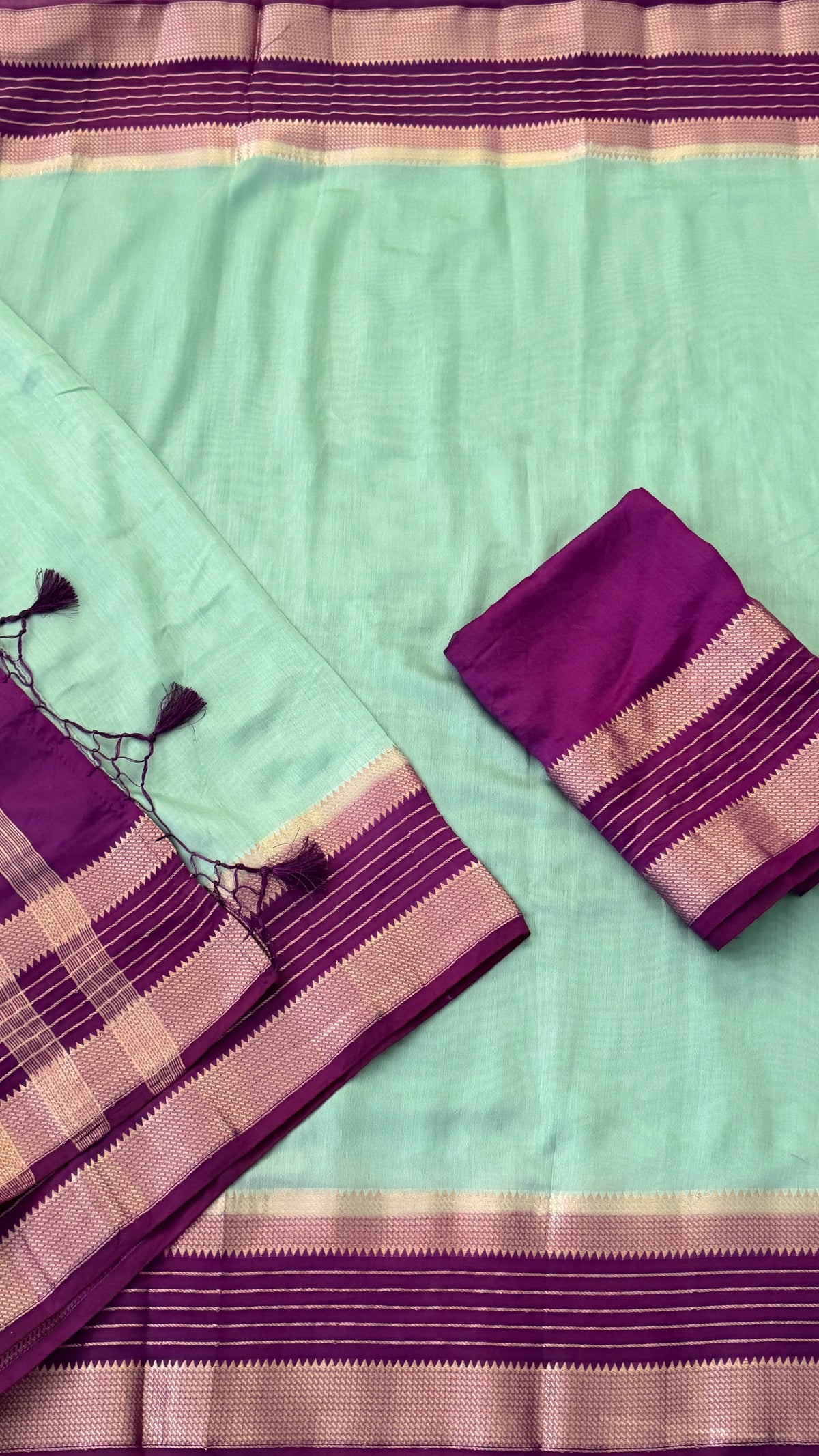 Aqua Blue Soft Cotton Saree