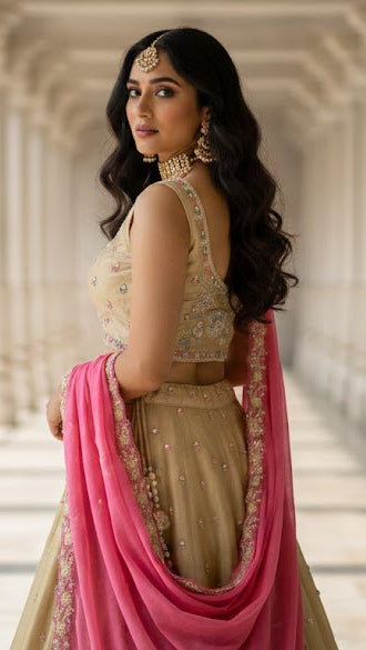 Champagne Blush Lehenga