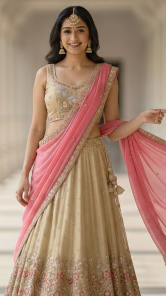 Champagne Blush Lehenga