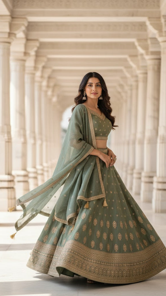 Sage Heirloom Lehenga
