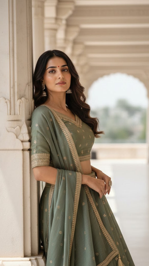 Sage Heirloom Lehenga