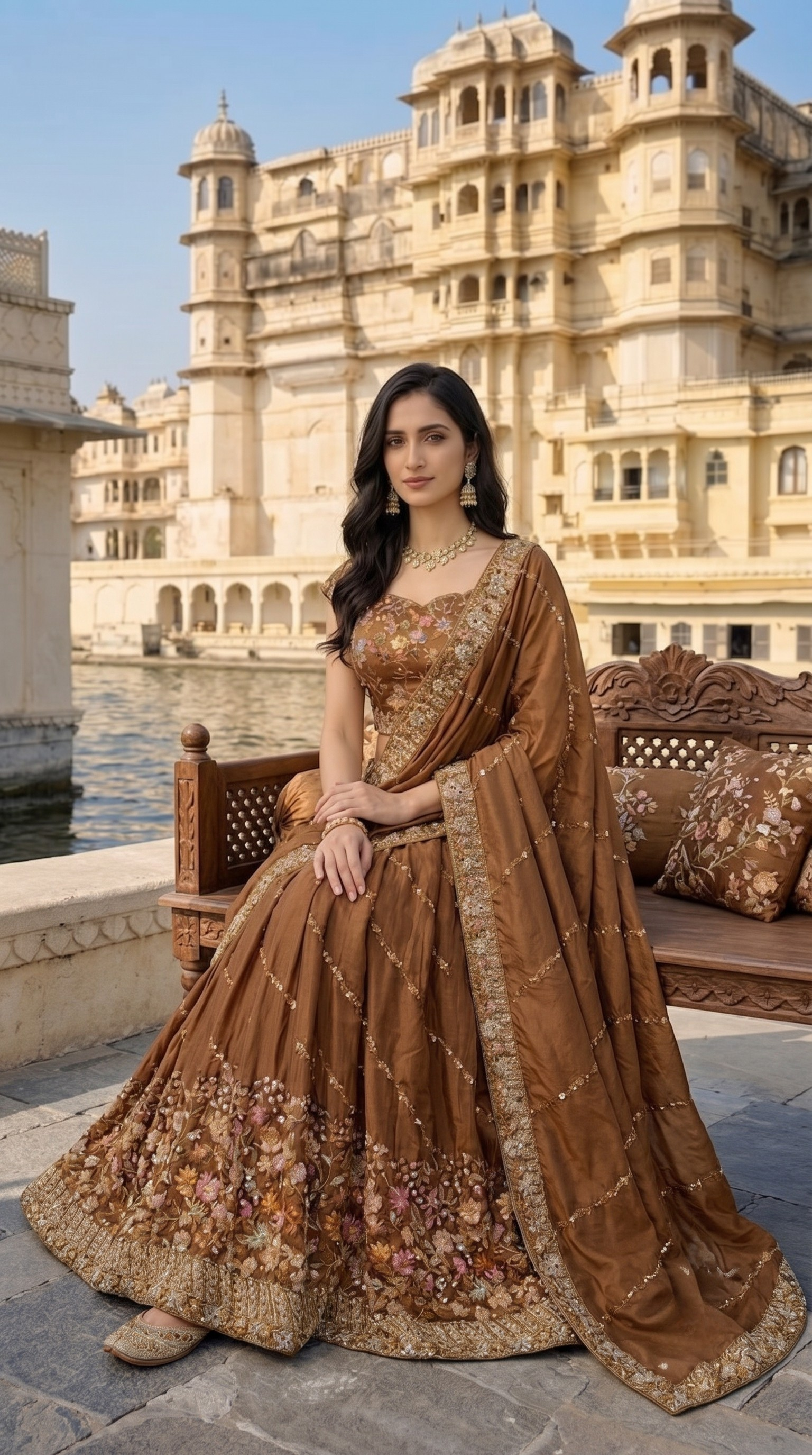 Elegant Brown Lehenga Set
