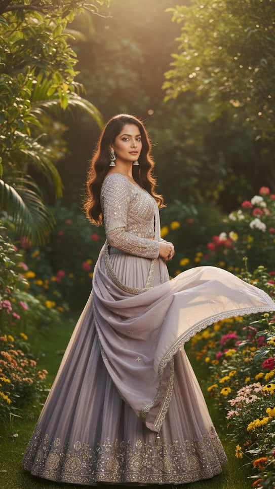 Lavender Heirloom Lehenga