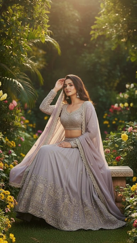 Lavender Heirloom Lehenga