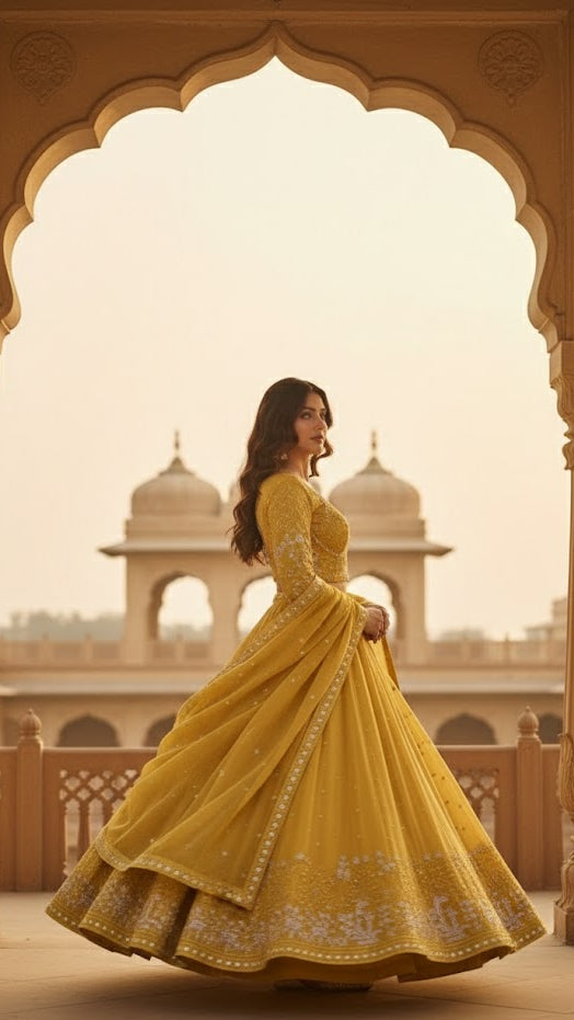 Golden Meadow Lehenga